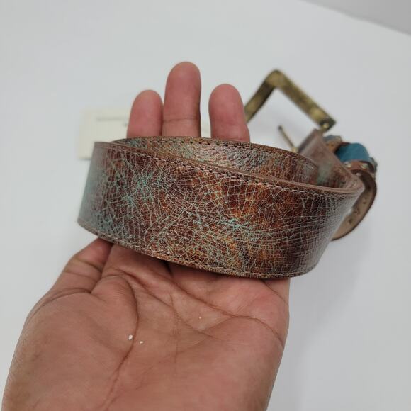 LEATHEROCK TEAL LEATHER BELT, SIZE 32, NWT - Picture 2 of 9